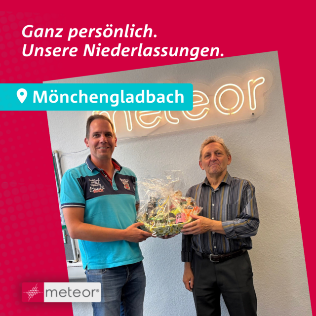 Kollege Herr Giesbrecht verabschiedet sich nach über 15 Jahren meteor-Betriebszugehörigkeit in den wohlverdienten Ruhestand.